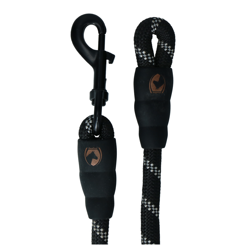 Halstertouw Exclusive Reflective Zwart - 2 meter - afbeelding 3