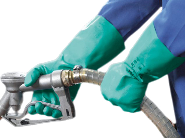 Handschoen Sol-Vex Maat 9 L - Nitril, Chemisch Bestendig - afbeelding 2