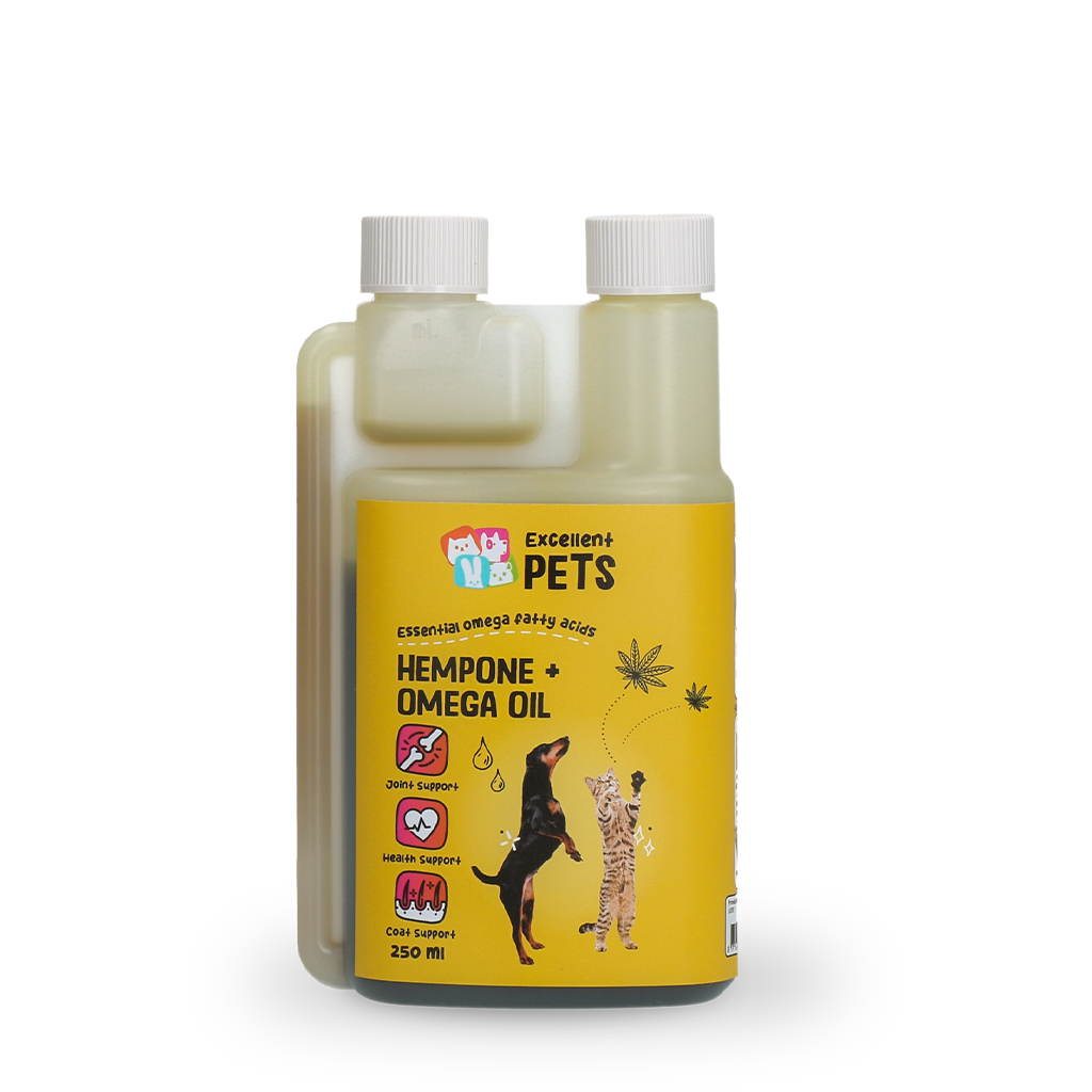 Excellent Pets HempOne + Omega Oil 250 ml voor honden en katten - afbeelding 1