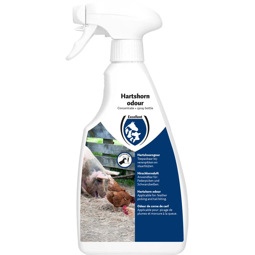 Excellent Hertshoorngeur spray voor Pluimvee en Varkens