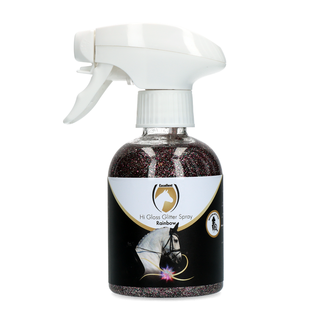 Excellent Horse Hi Gloss Glitter Spray Rainbow 250 ml - afbeelding 1