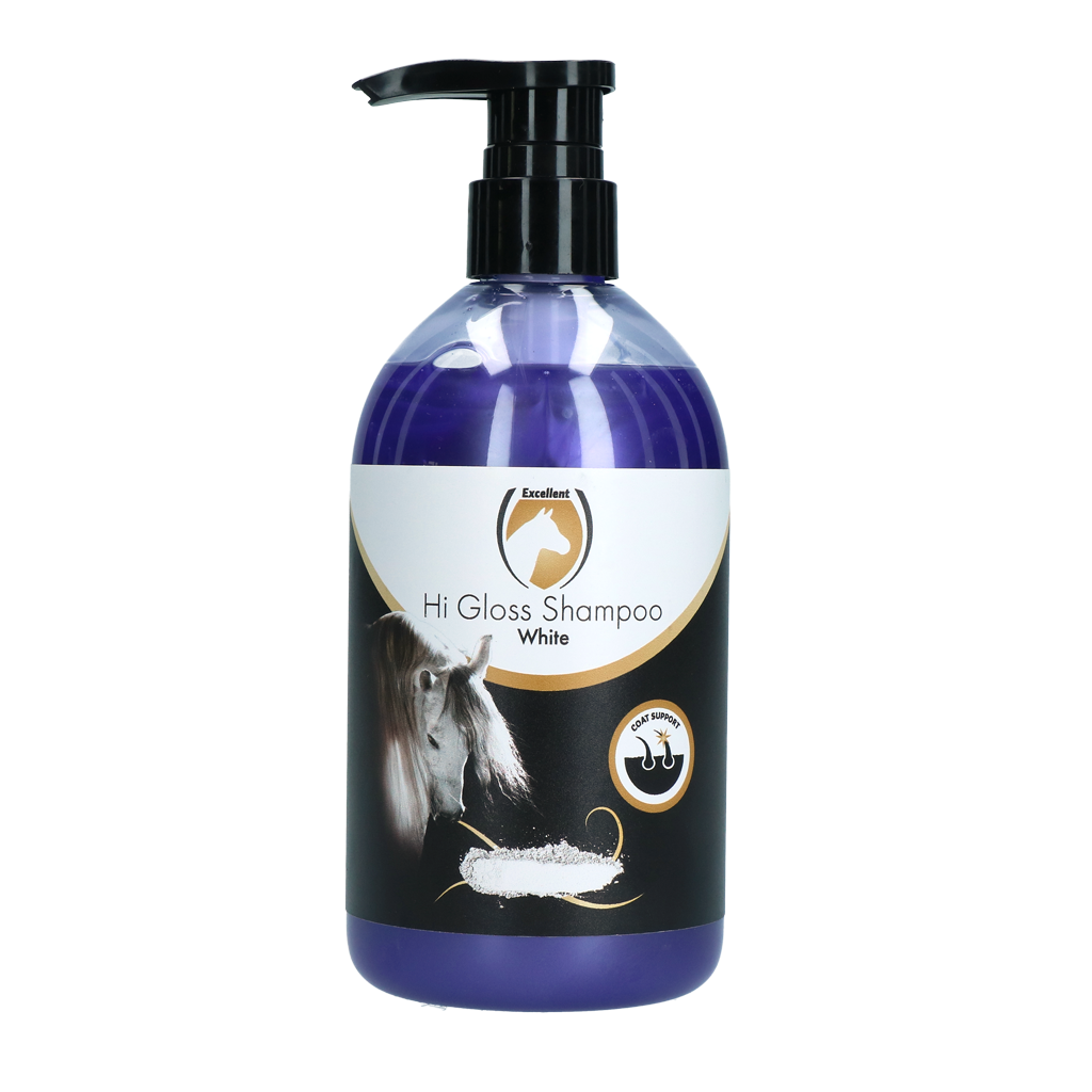 Excellent Horse Hi Gloss Shampoo White 500 ml - Kleurshampoo voor een Glanzende Vacht - afbeelding 1