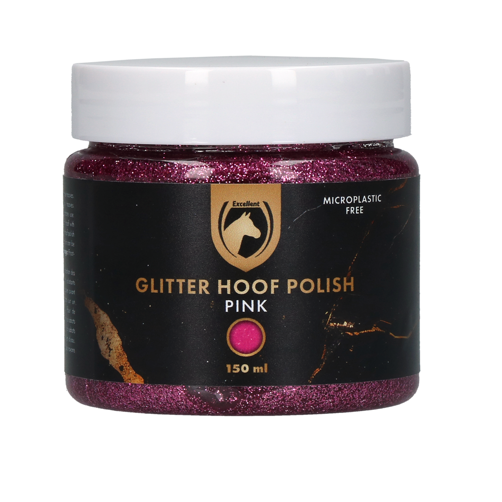 Excellent Horse Hi Gloss Glitter Hoof Polish Pink 150 ml - afbeelding 1