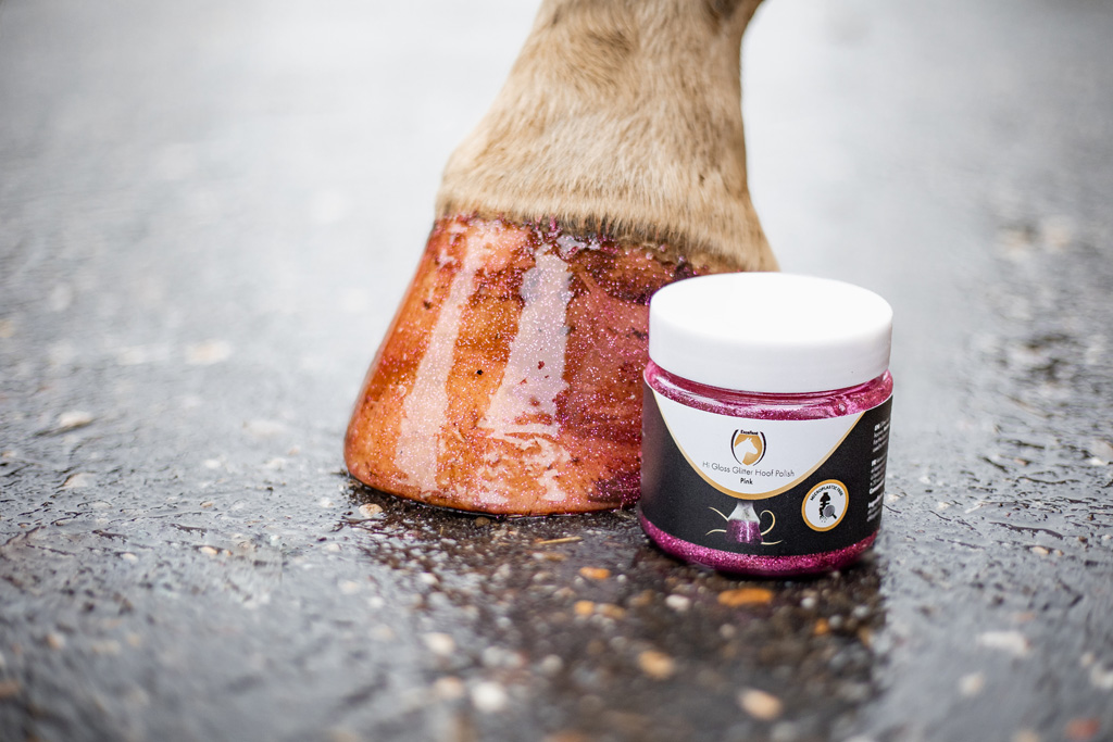 Excellent Horse Hi Gloss Glitter Hoof Polish Pink 150 ml - afbeelding 4
