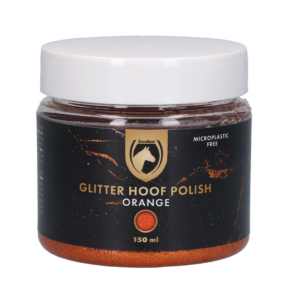 Excellent Horse Hi Gloss Glitter Hoof Polish Orange 150 ml