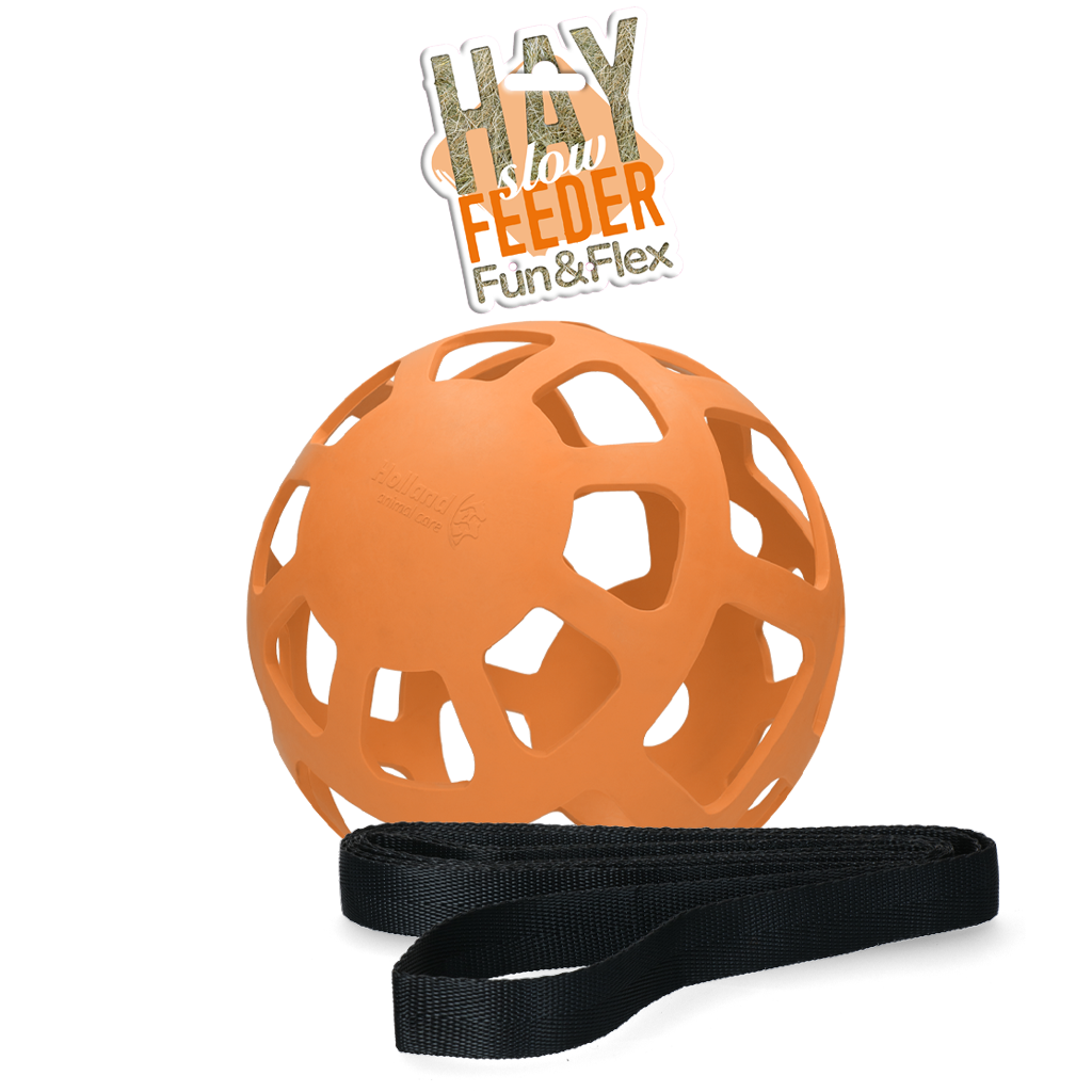 Hay Slow Feeder Fun & Flex Oranje - Langzaam Voeren voor Paarden - afbeelding 1
