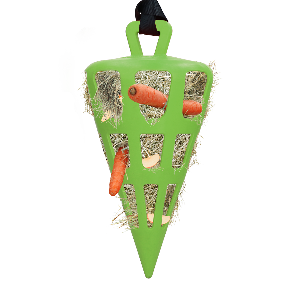 Hay Slow Feeder Fun & Flex Carrot Groen - Langzaam Voeren voor Paarden - afbeelding 1