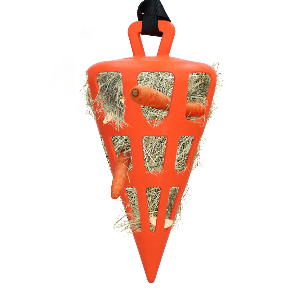 Hay Slow Feeder Fun & Flex Carrot Oranje - Langzaam Voeren voor Paarden - afbeelding 1