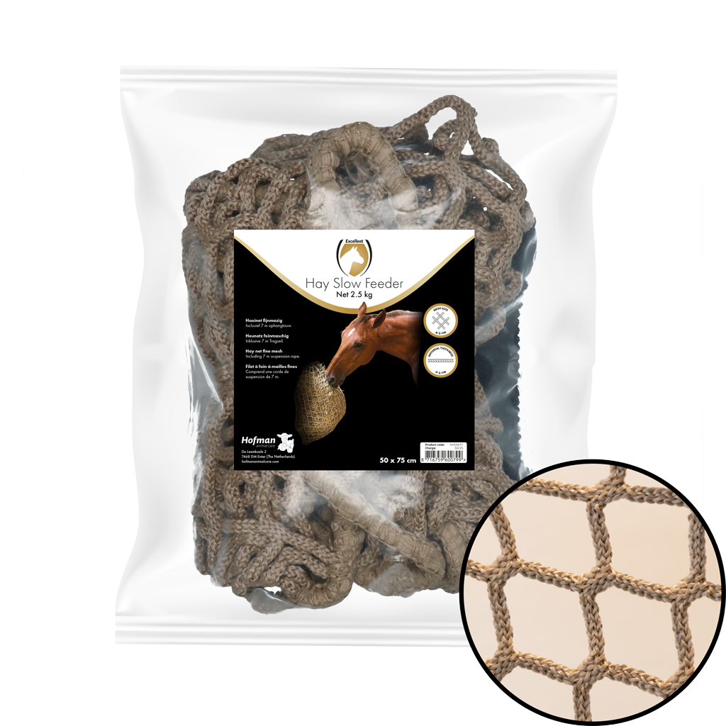 Hay Slow Feeder Net 2,5 kg (45 mm) - Hooinet voor Paarden - afbeelding 1