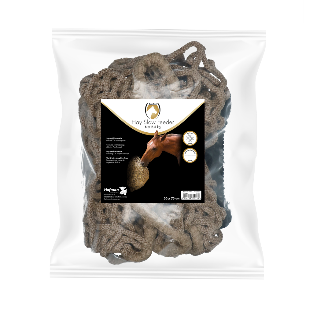 Hay Slow Feeder Net 2,5 kg (45 mm) - Hooinet voor Paarden - afbeelding 2