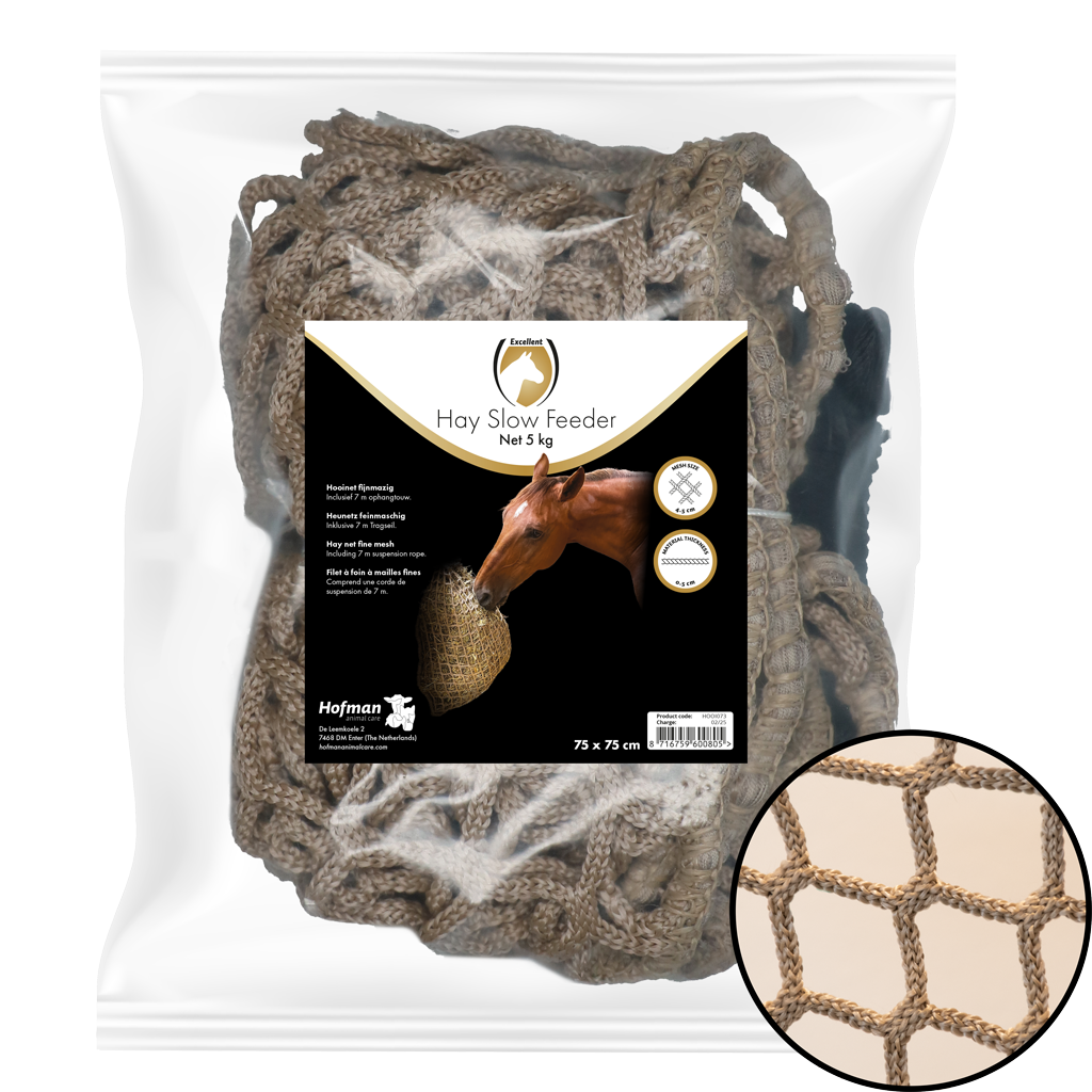 Hay Slow Feeder Net 5 kg (45 mm) - Hooinet voor Paarden - afbeelding 1