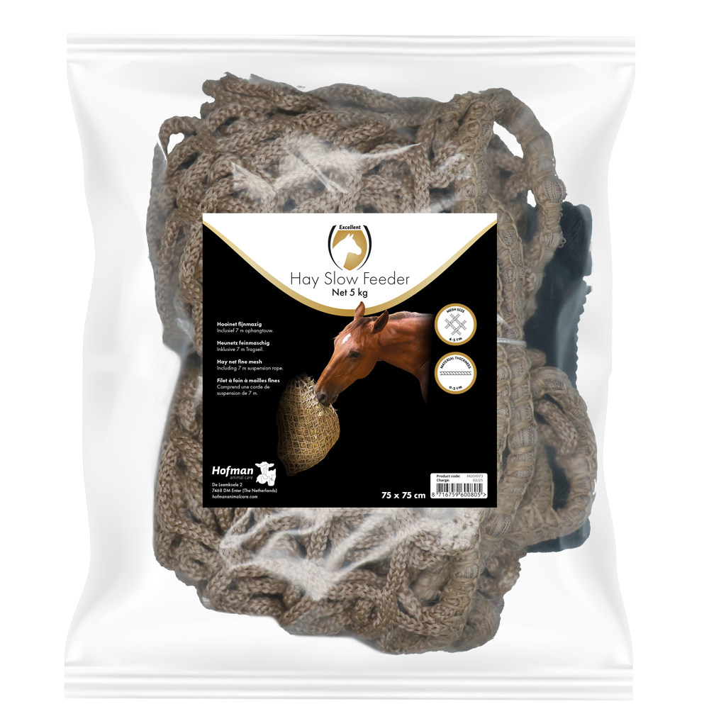 Hay Slow Feeder Net 5 kg (45 mm) - Hooinet voor Paarden - afbeelding 3