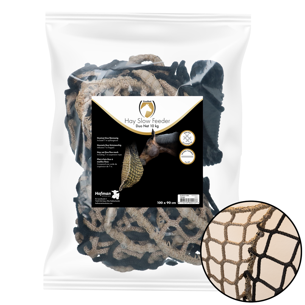 Hay Slow Feeder Net 10 kg (60/45 mm) - Hooinet voor Paarden - afbeelding 1