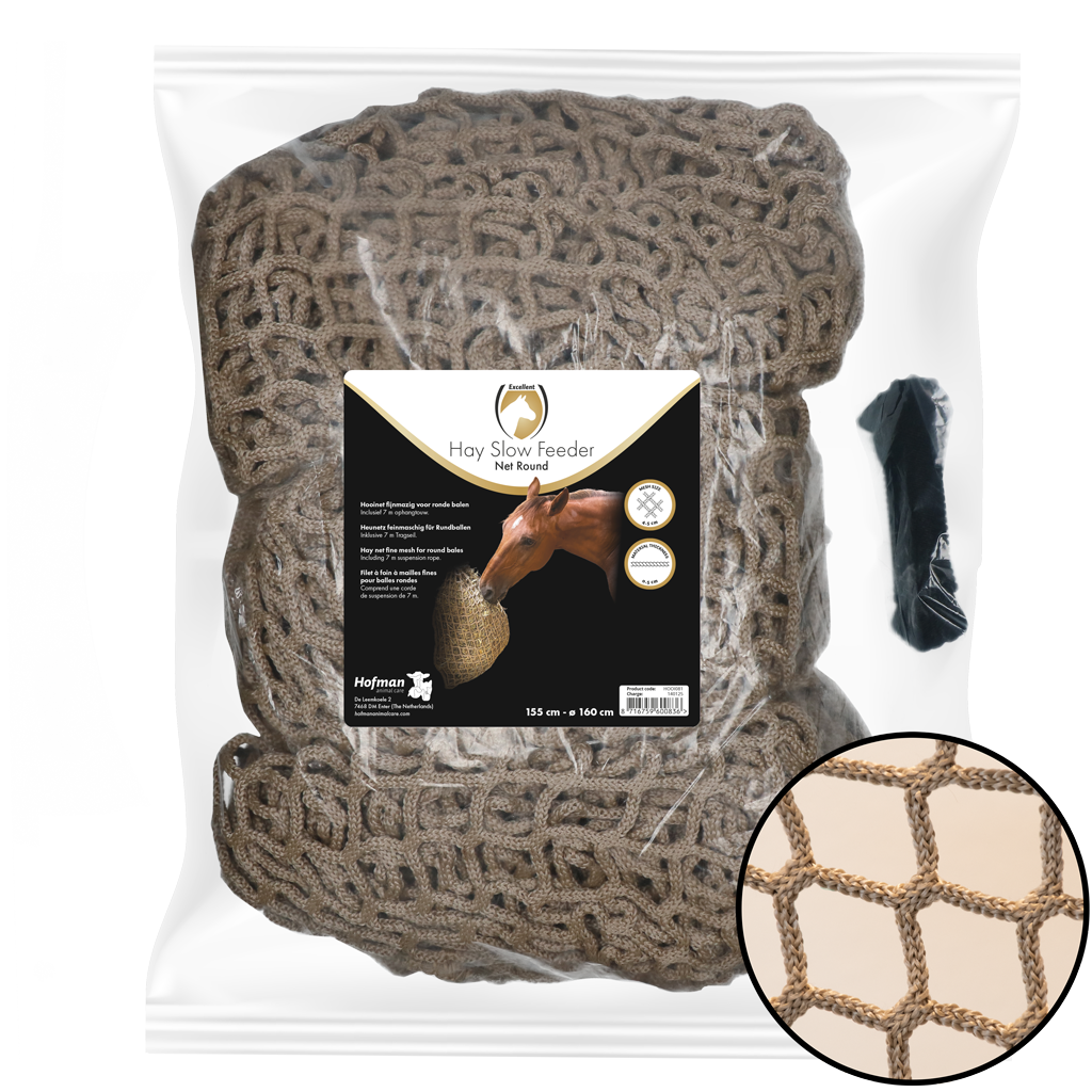 Hay Slow Feeder Net Ronde Baal - Hooinet voor Paarden - afbeelding 1