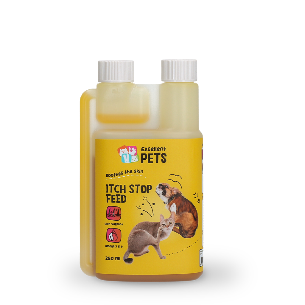 Excellent Pets Itch Stop Feed 250 ml - Huid- en vachtverzorging voor honden en katten - afbeelding 1