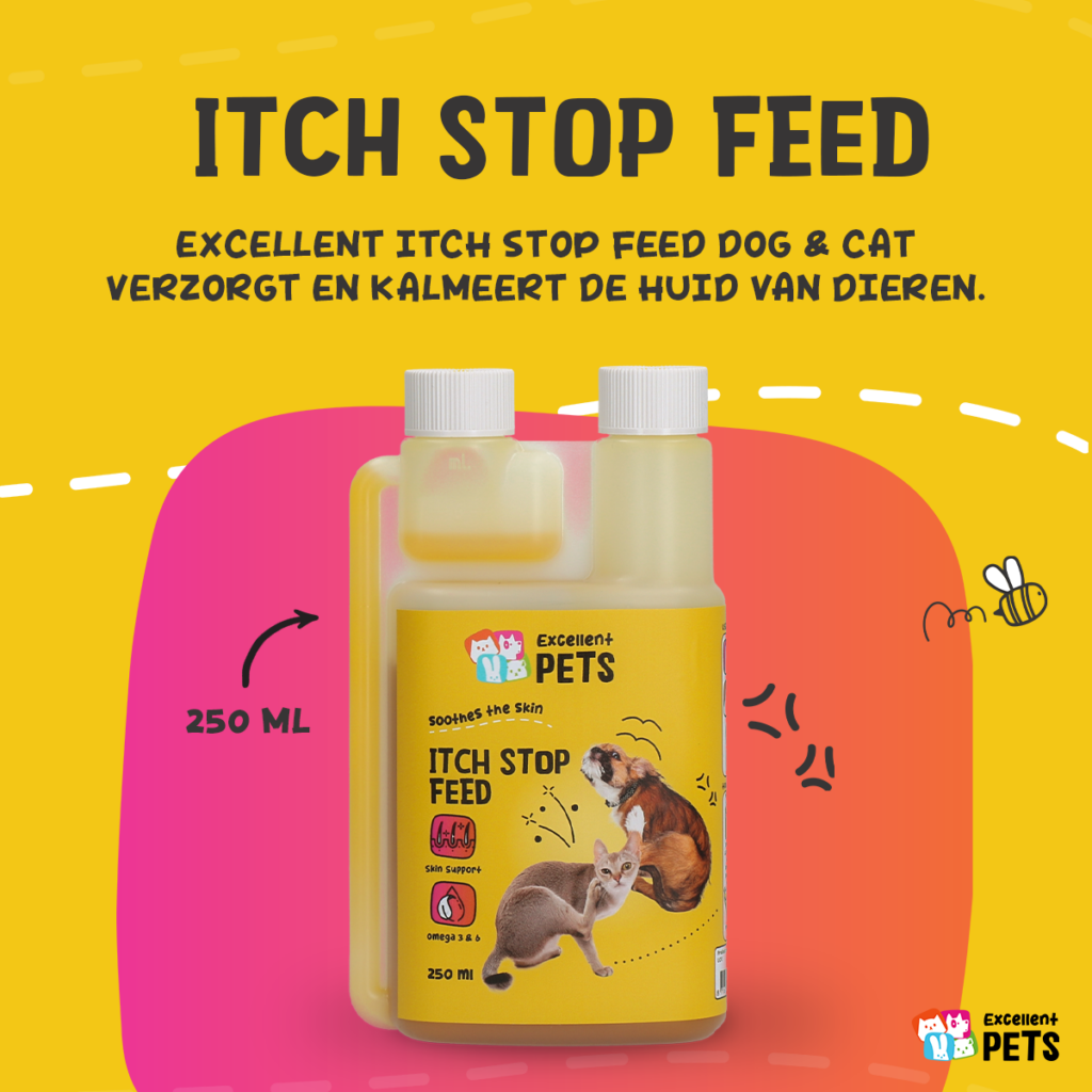 Excellent Pets Itch Stop Feed 250 ml - Huid- en vachtverzorging voor honden en katten - afbeelding 2