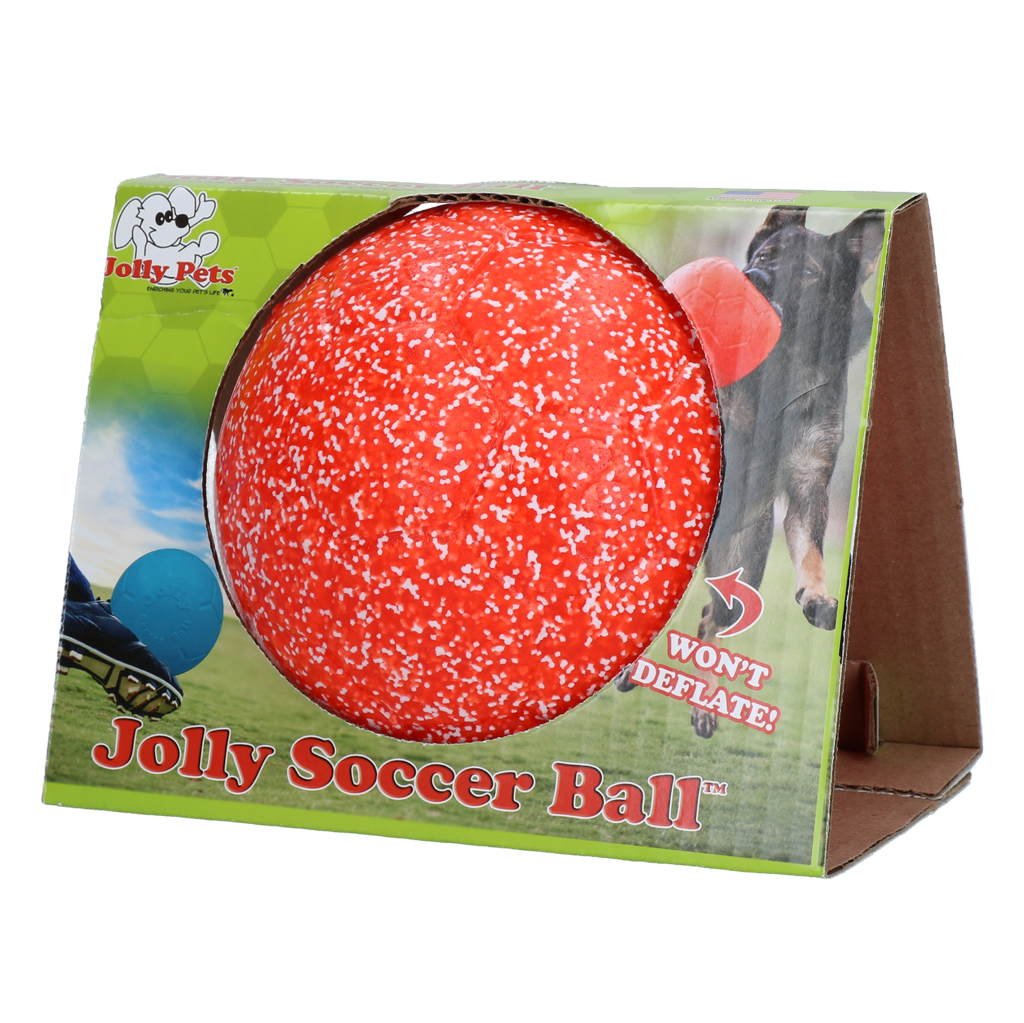 Jolly Soccer Ball Oranje/Wit S (15 cm) - Honden Speelbal - afbeelding 1