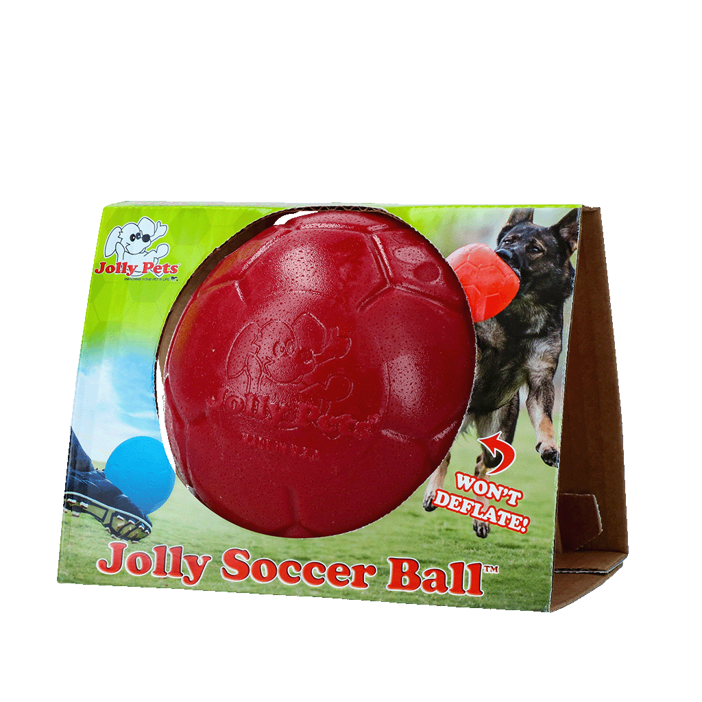 Jolly Soccer Ball Rood S 15 cm - Speelbal voor Honden - afbeelding 1