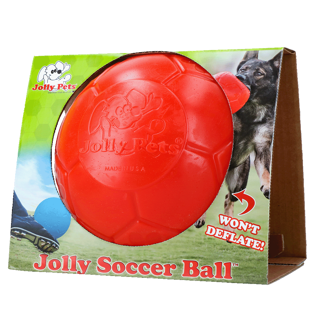 Jolly Soccer Ball Oranje L (20 cm) - Speelbal voor Honden - afbeelding 1
