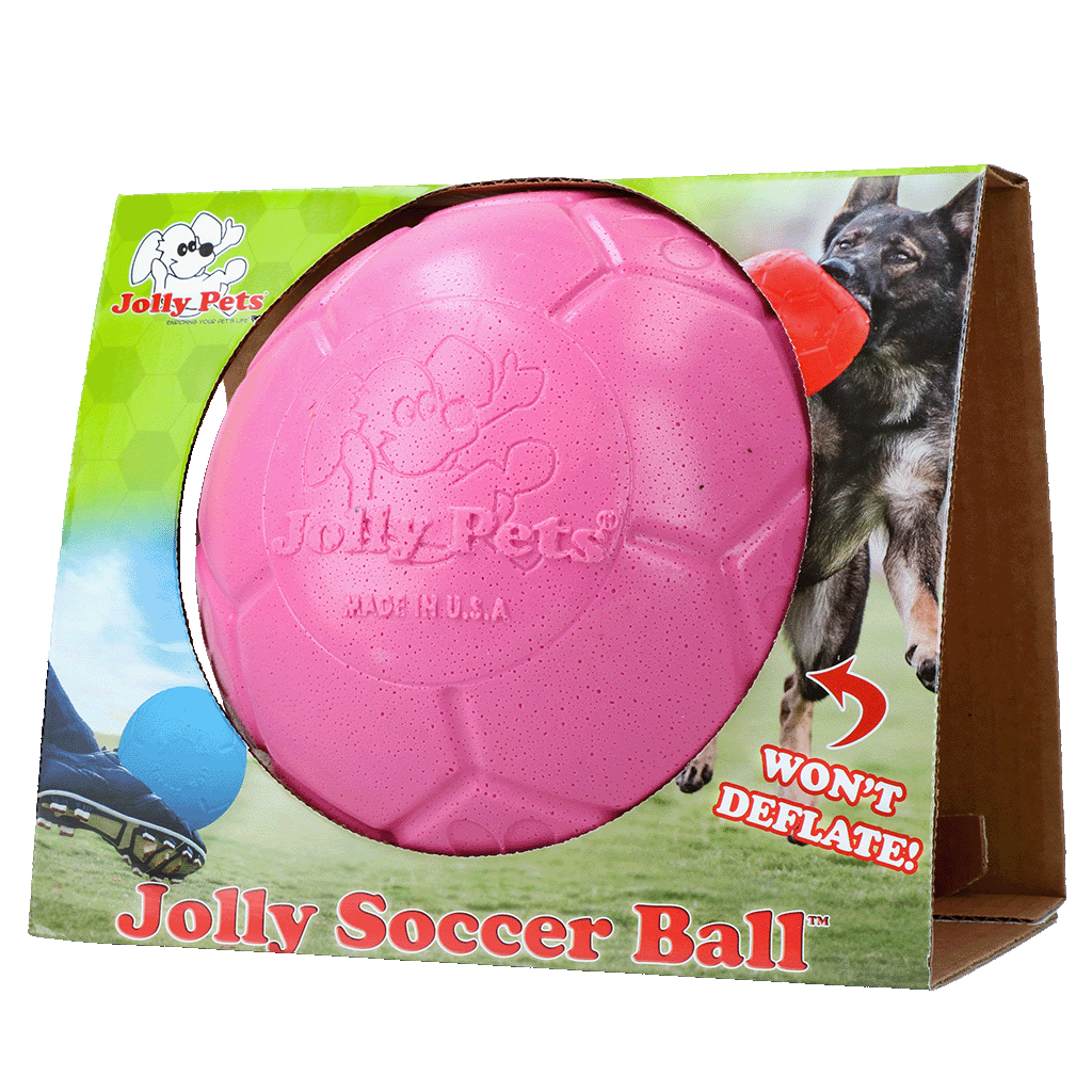 Jolly Soccer Ball Roze L (20 cm) - Speelbal voor Honden - afbeelding 1