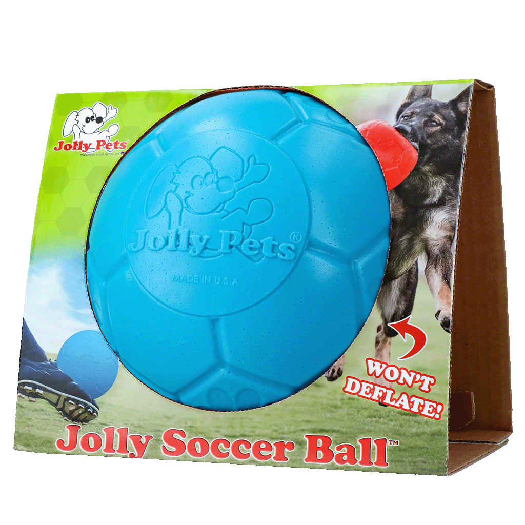 Jolly Soccer Ball Lichtblauw L (20 cm) - Speelbal voor Honden - afbeelding 1