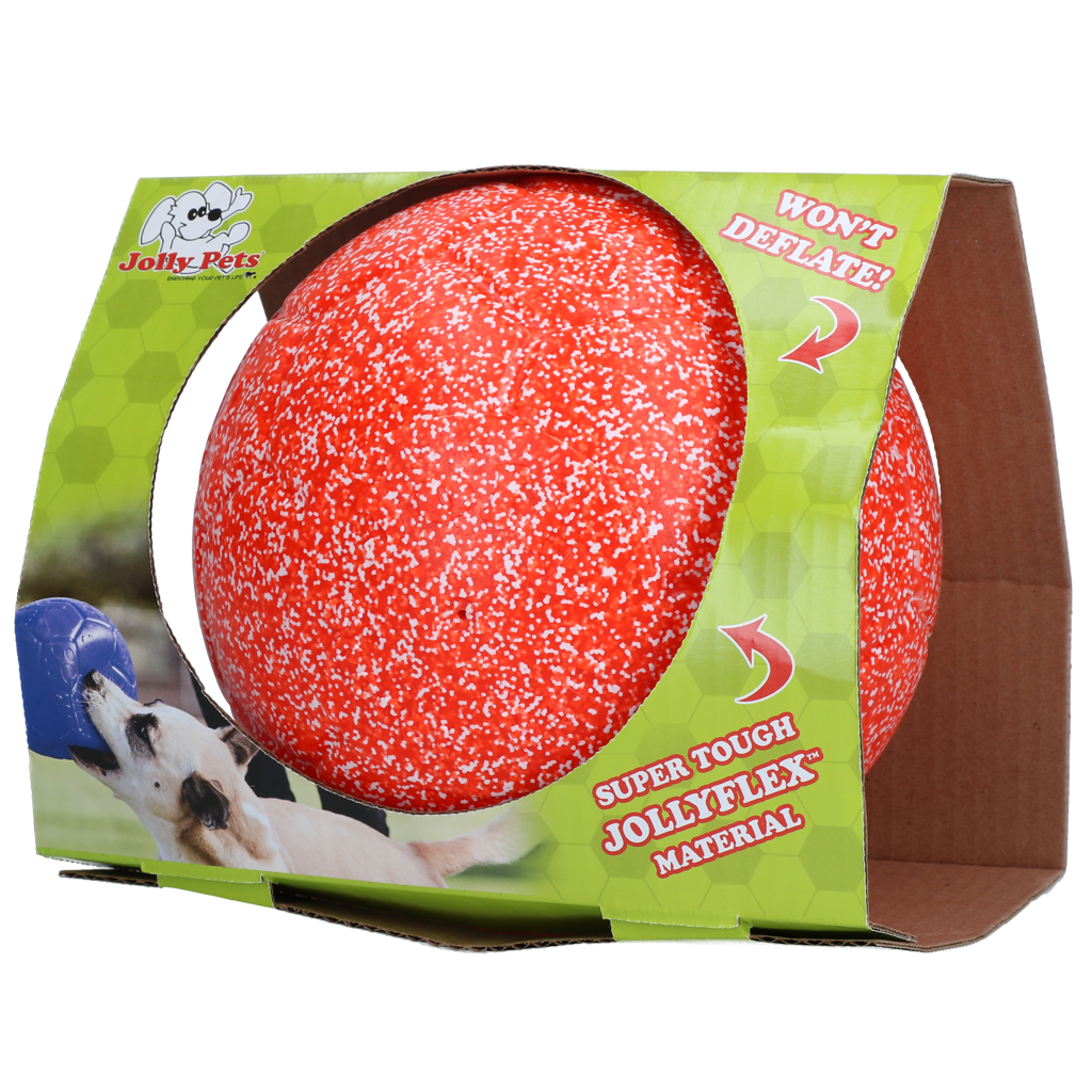 Jolly Soccer Ball Oranje/Wit L (20 cm) - Duurzaam Speelgoed voor Honden - afbeelding 1