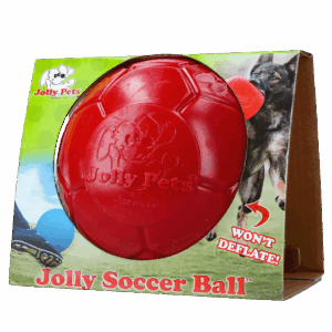 Jolly Soccer Ball Rood L (20 cm) - Duurzame Speelbal voor Honden