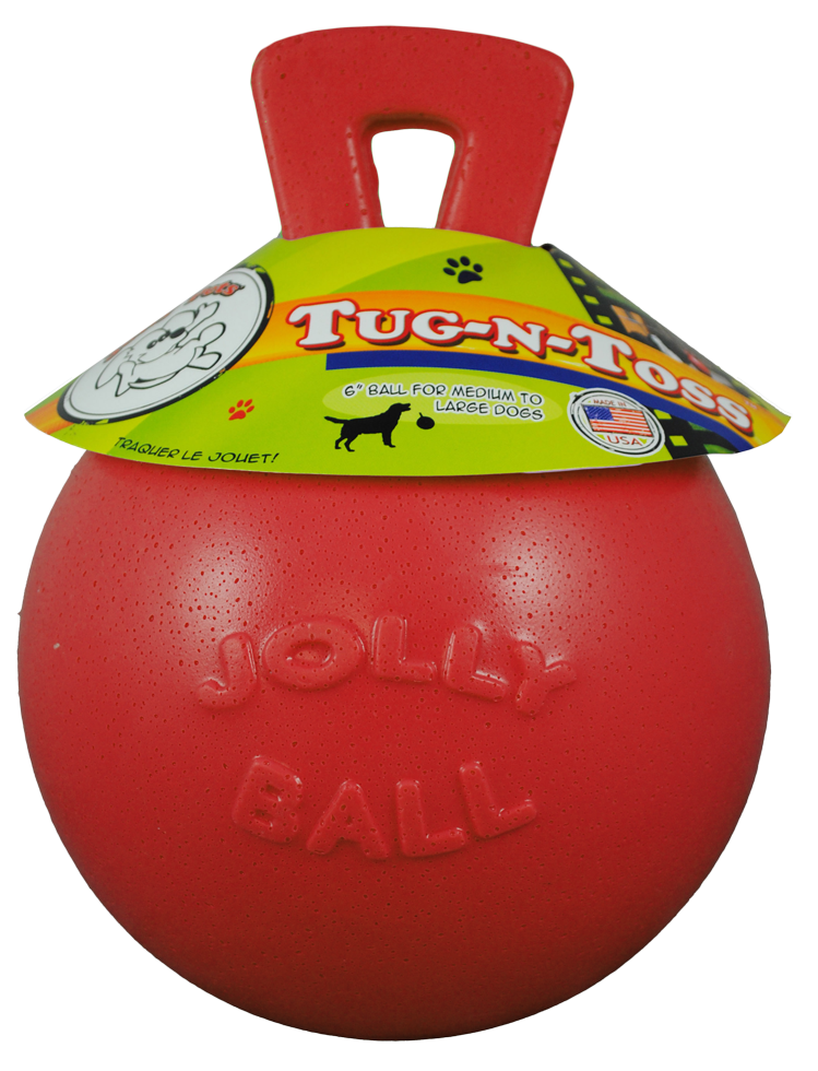Jolly Tug-n-Toss Rood M - Speelbal voor Honden (15 cm) - afbeelding 1