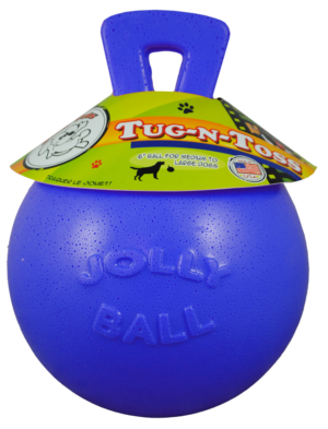 Jolly Tug-n-Toss Blauw M (15 cm) - Duurzame Speelbal voor Honden