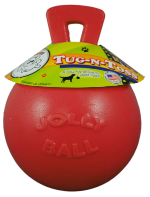 Jolly Tug-n-Toss Rood L (20 cm) - Duurzame speelbal voor honden