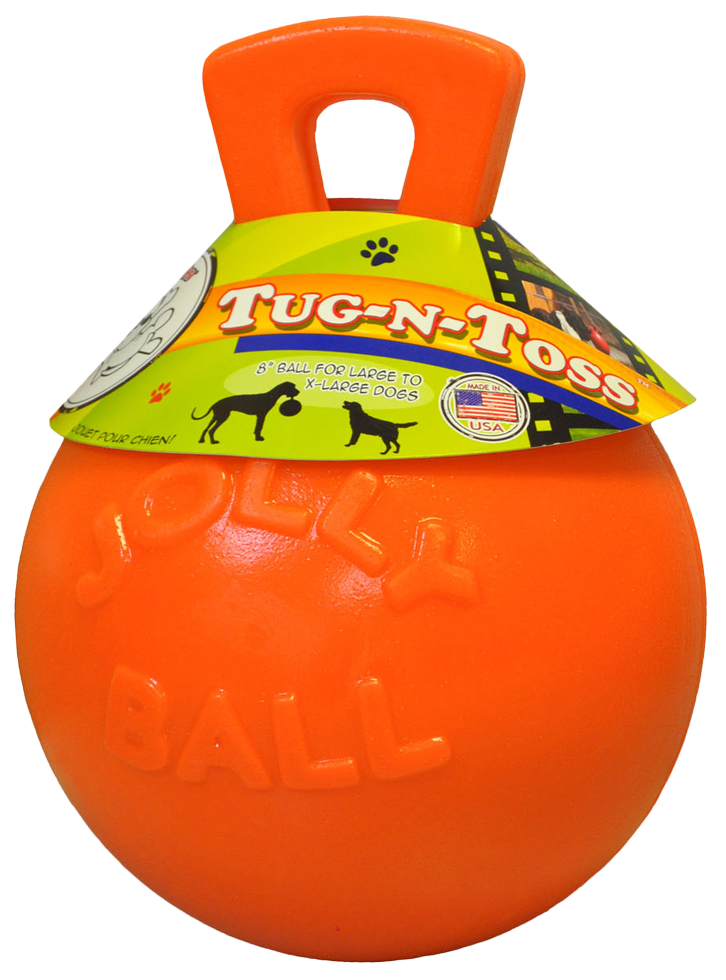 Jolly Tug-n-Toss Oranje L (20 cm) - Duurzame Speelbal voor Honden - afbeelding 1