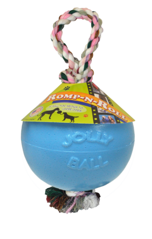 Jolly Pets Romp-n-Roll Bosbessen M (15 cm) - Duurzaam Speelgoed voor Honden