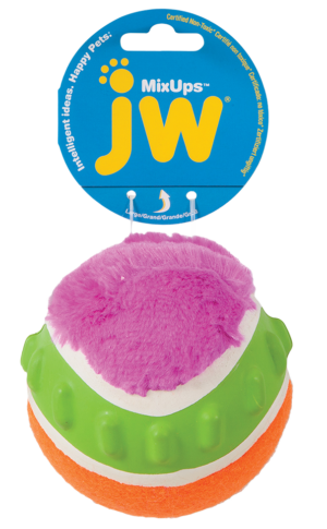 JW Mixups Ribbed Ball L - 10 cm - Speelgoed voor Honden