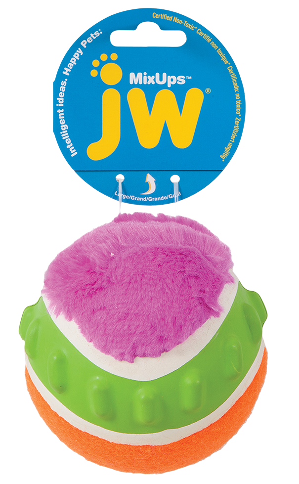 JW Mixups Ribbed Ball L - 10 cm - Speelgoed voor Honden