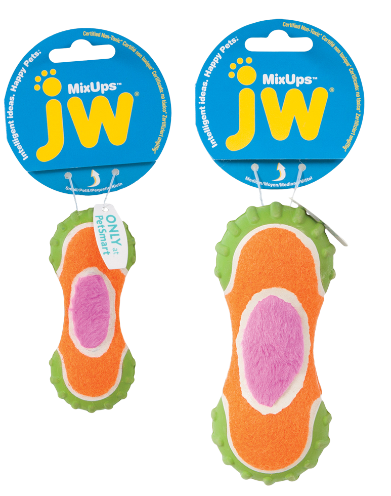 JW Mixups Ribbed Barbell S - Speelgoed voor Honden - 10 cm - afbeelding 2
