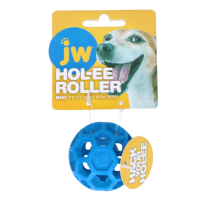 JW Hol-ee Roller Mini Blue - Speelgoed voor Honden - 5 cm