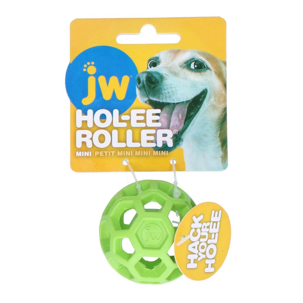 JW Hol-ee Roller Mini Green - Speelgoed voor Honden, Diameter 5 cm