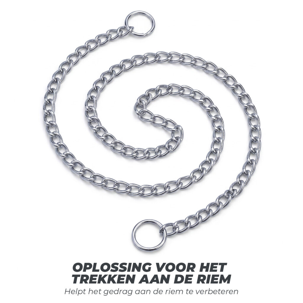 Correctieketting Verchroomd 3 x 550 mm - Hofman Animal Care - afbeelding 2