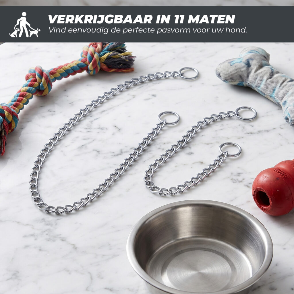Correctieketting Verchroomd 3 x 550 mm - Hofman Animal Care - afbeelding 4