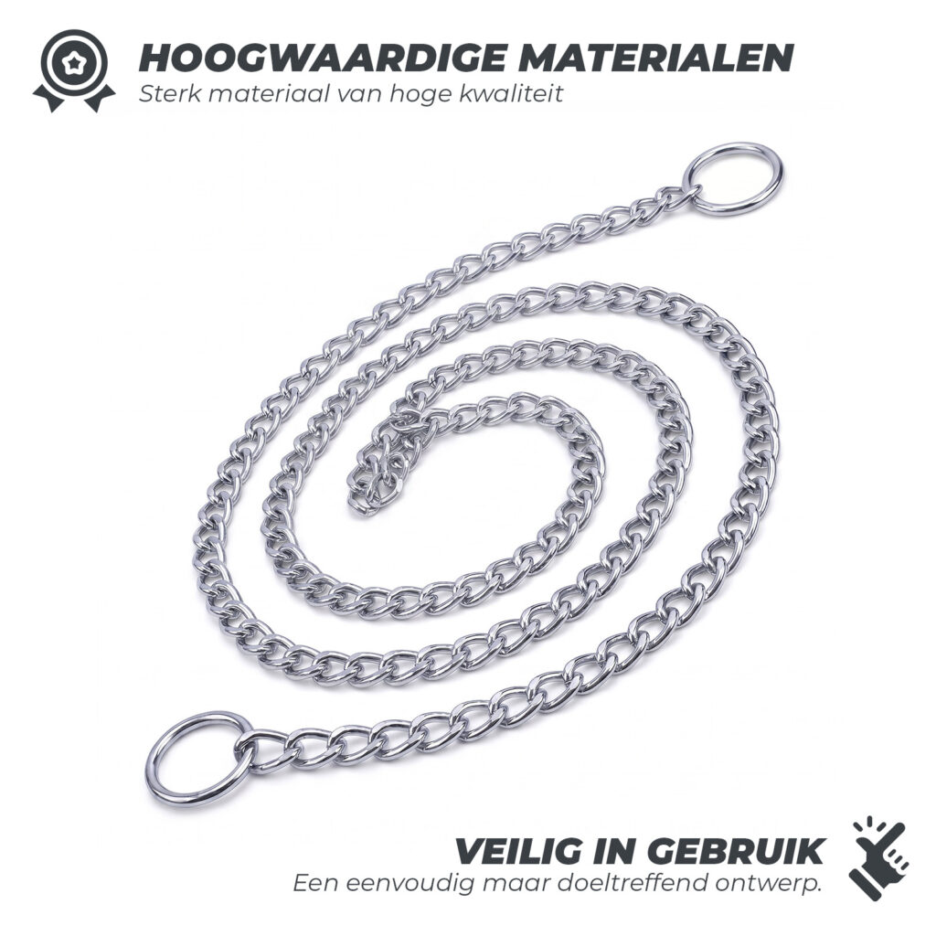 Correctieketting Verchroomd 3 x 550 mm - Hofman Animal Care - afbeelding 5