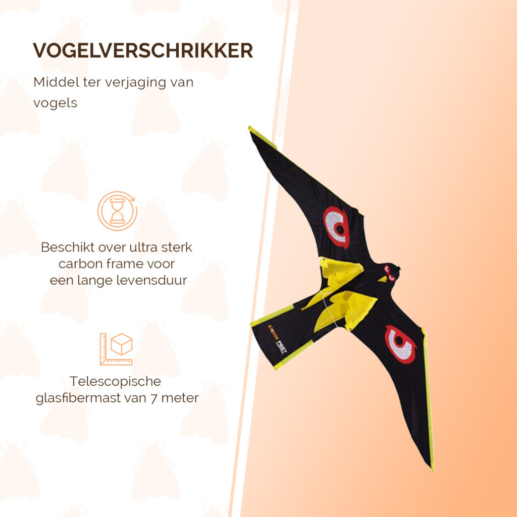 Knock Pest Vogel Verschrikker vlieger set 7 m - effectief tegen vogels - afbeelding 2