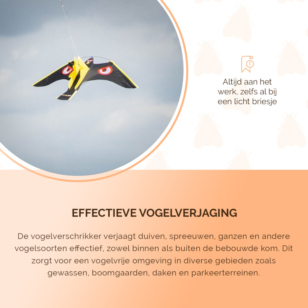 Knock Pest Vogel Verschrikker vlieger set 7 m - effectief tegen vogels - afbeelding 4