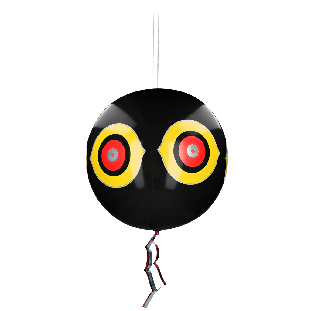 Knock Pest Schrikballon Zwart - Opblaasbare Vogelafschrikker Ø 40 cm - afbeelding 1