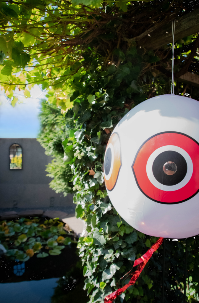 Knock Pest Schrikballon Wit - Opblaasbare Vogelafschrikker Ø 40 cm - afbeelding 3