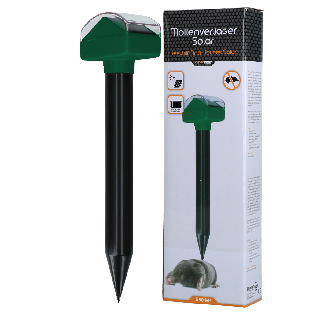 Knock Pest Mollenverjager Solar Smart - Geluidsgolven tegen mollen - afbeelding 1