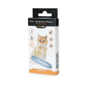 Knock Pest Vlooien/Tekenband Kat 33 cm - 100% gifvrij en regenbestendig