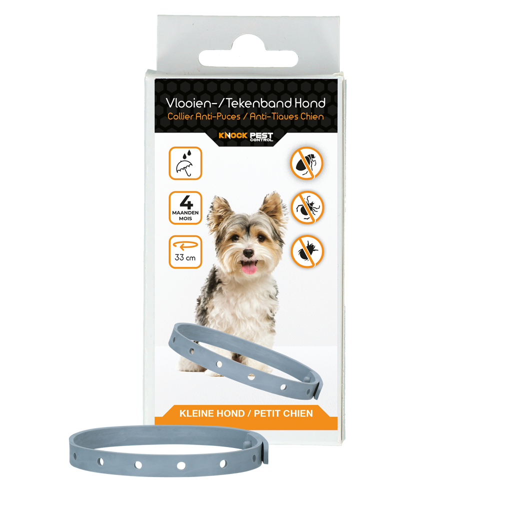 Knock Pest Vlooien/Tekenband Hond 33 cm - 100% gifvrij