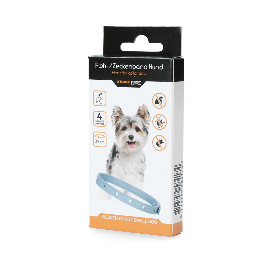 Knock Pest Vlooien/Tekenband Hond 33 cm DE/UK - 100% gifvrij - afbeelding 1