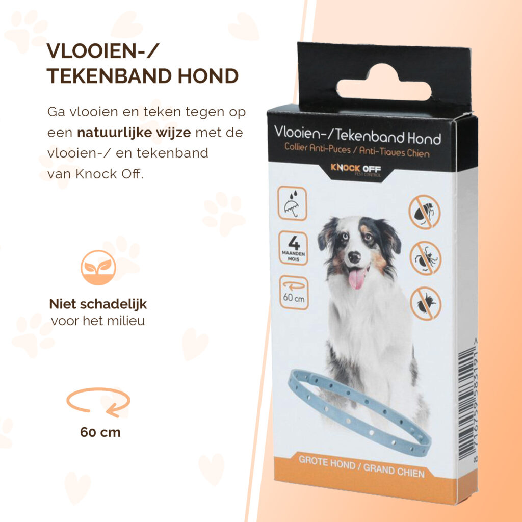 Knock Pest Vlooien/Tekenband Hond 59 cm - Gifvrij en Regenbestendig - afbeelding 2