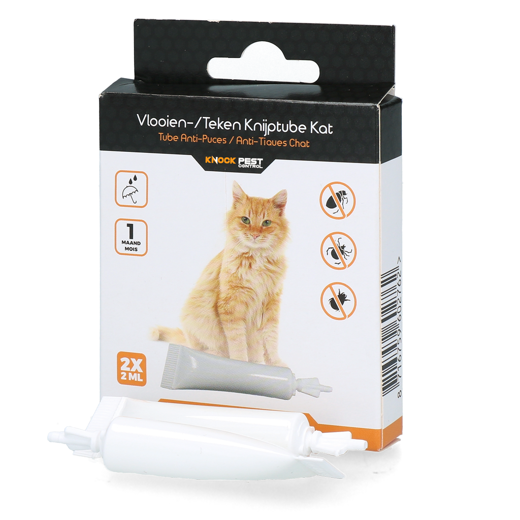 Knock Pest vlooien- en tekenpipet voor katten 2 x 2 ml - afbeelding 1